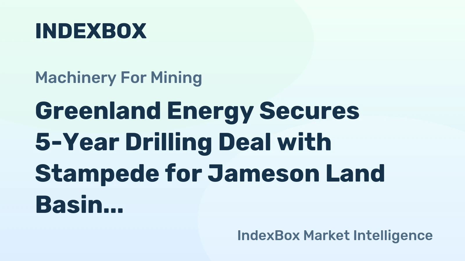 Greenland Energy & Stampede Drilling Partner for Arctic Hydrocarbon Exploration - News and Statistics