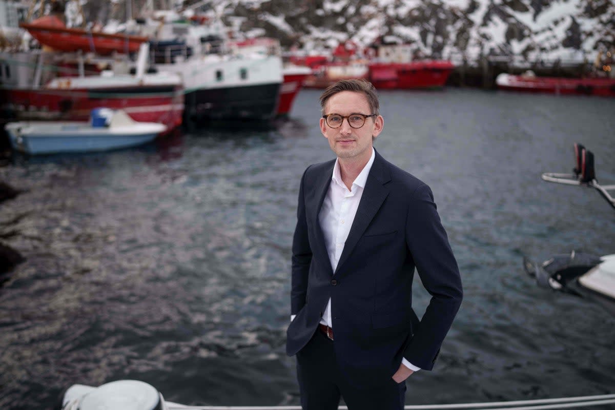 Toke Binzer, CEO of Royal Greenland, poses for photo at the harbor of Nuuk, Greenland, on Thursday, Jan. 22, 2026. (AP Photo/Evgeniy Maloletka) (Copyright 2026 The Associated Press. All rights reserved)