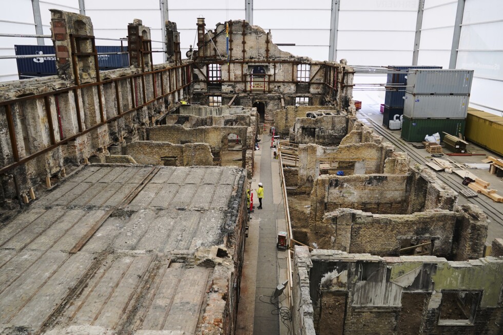 Copenhagen's Old Stock Exchange is being restored after fire