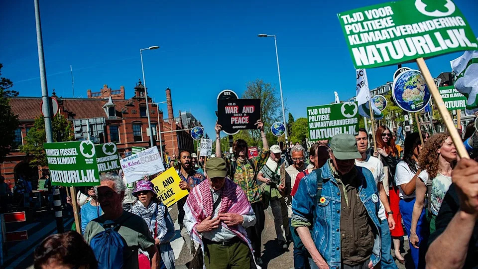 Climate activists in Amsterdam