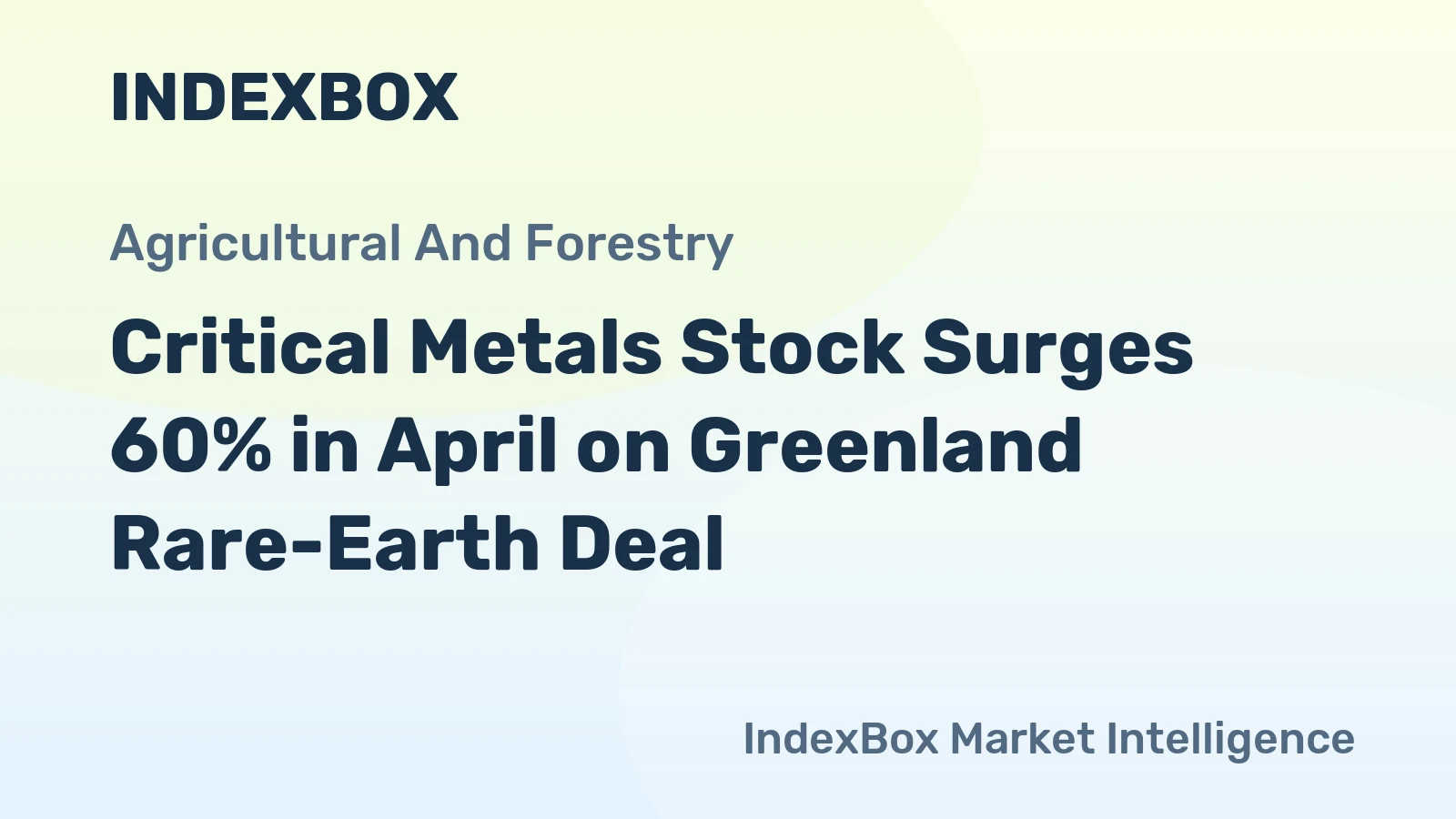 Critical Metals (CRML) Gains 60.3% in April After Tanbreez Acquisition Progress and Pilot Operations - News and Statistics
