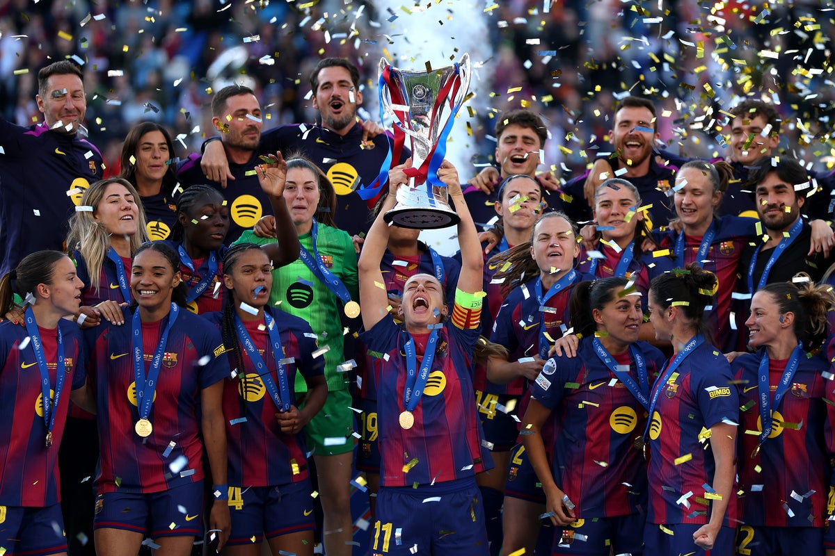 Barcelona produce second-half masterclass to rout Lyon and lift Women’s Champions League