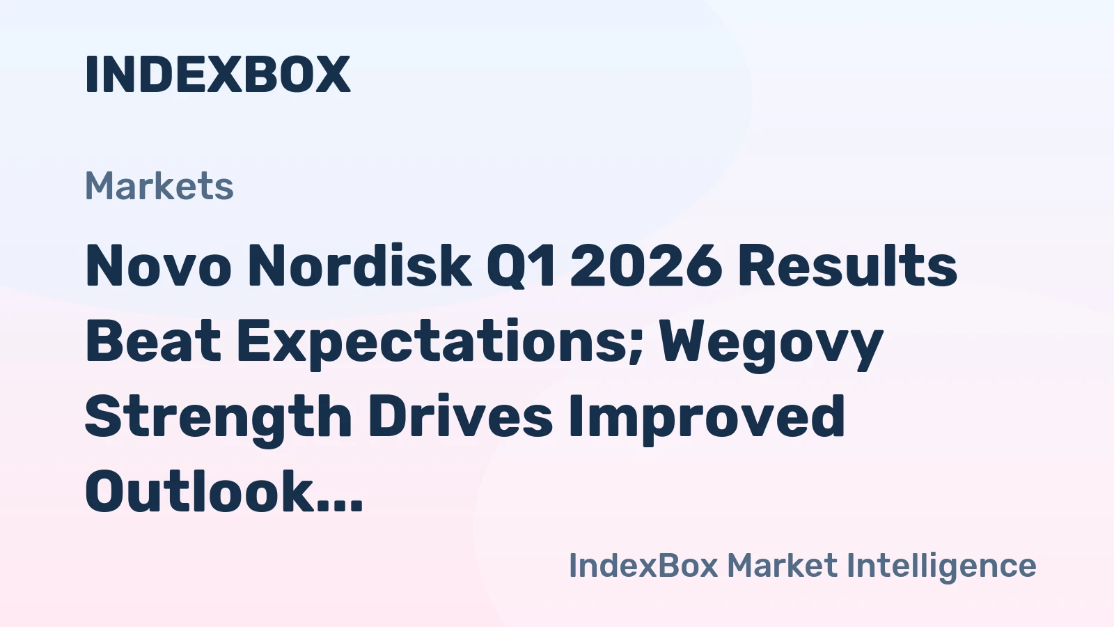 Novo Nordisk Q1 2026 Earnings: Revenue, Profit Beat; Full-Year Forecast Narrowed | Reuters - News and Statistics