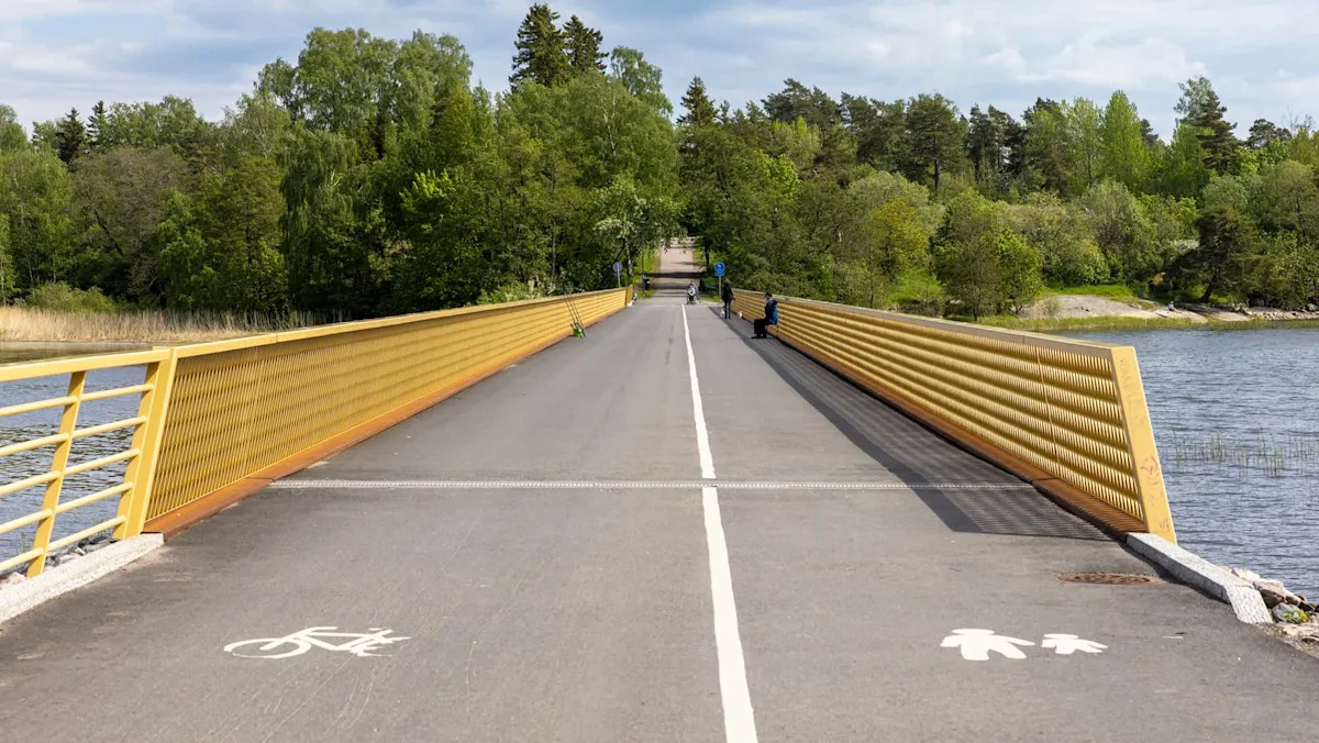 More than 50,000 people turned out to see Helsinki's futuristic new car-free bridge
