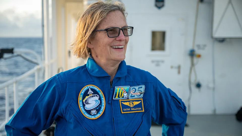 Dr. Kathy Sullivan, a NASA astronaut, geologist, oceanographer, and U.S. Navy officer