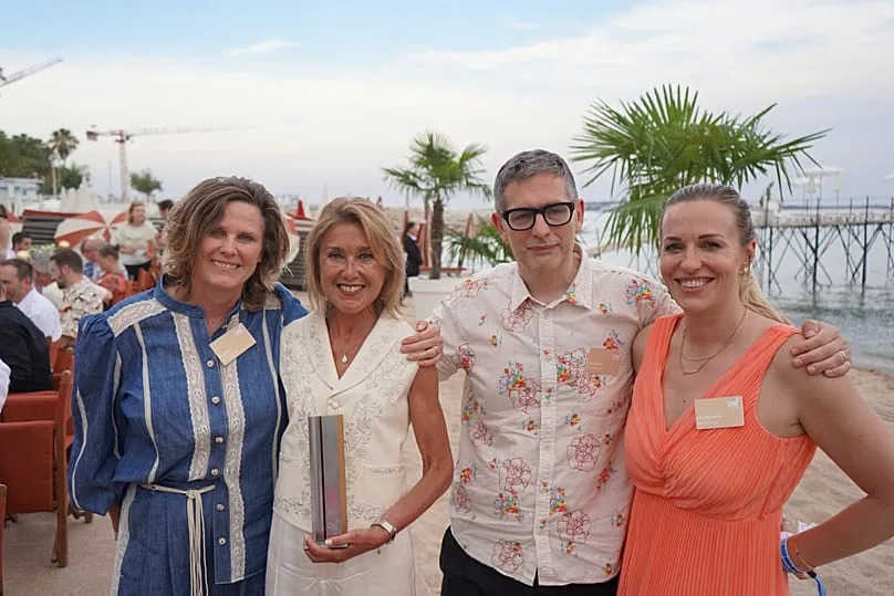 Julia Goldin, Chief Product & Marketing Officer of the LEGO Group alongside fellow members of her team. 