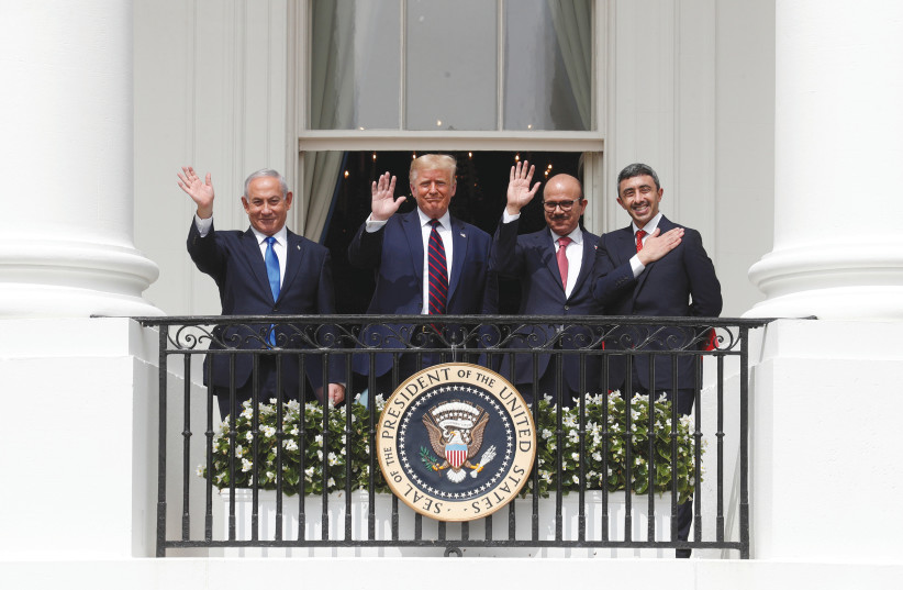 THE SIGNING CEREMONY for the Abraham Accords at the White House in September 2020.