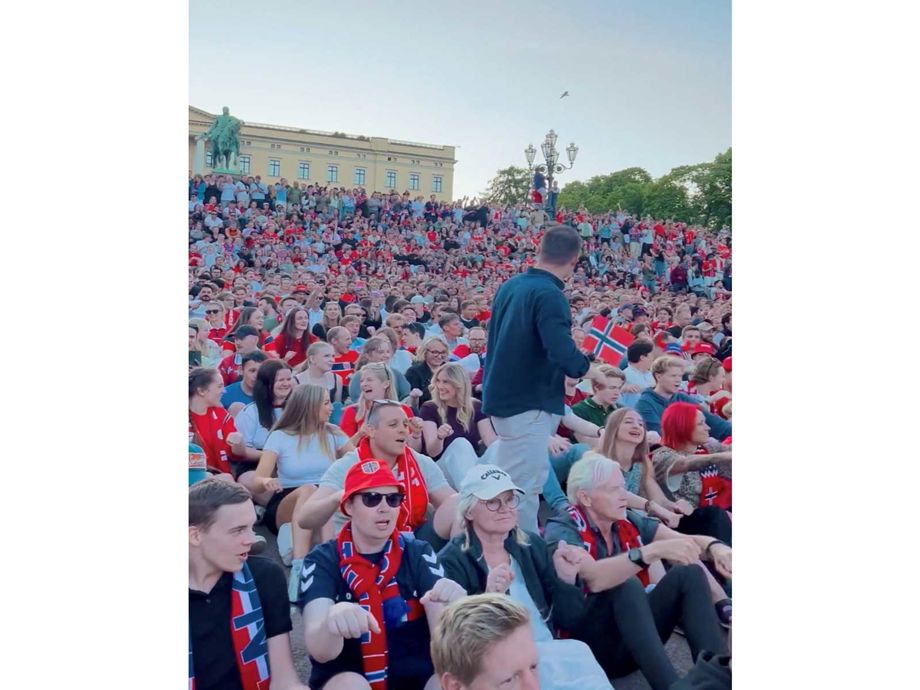Norwegian Fans Turn Oslo Streets into Viking Celebration