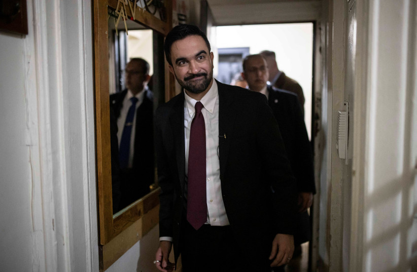 New York City Mayor Zohran Mamdani pictured during his first day in office, January 1, 2026.