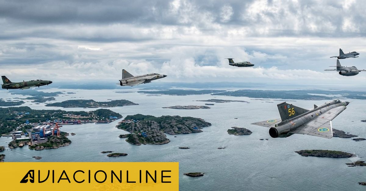 Swedish Air Force celebrates centenary with historic flypast over Stockholm