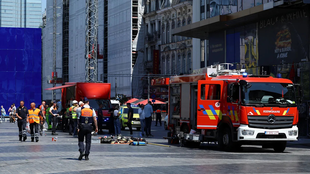 Several found dead in lift shaft after fire in central Brussels building