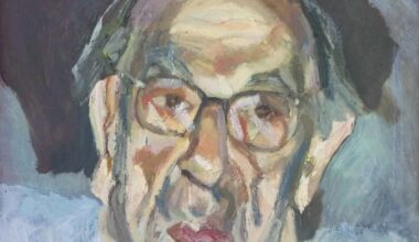 Lucian Freud, Isaiah Berlin, ca. 1996. Oil on canvas. Unfinished commission for the National Portrait Gallery, London. © The Lucian Freud Archive. All Rights Reserved 2026 / Bridgeman Images.
