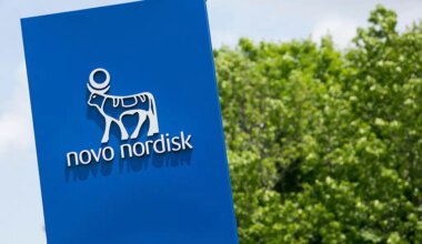 A Novo Nordisk sign outside of one of its facilities