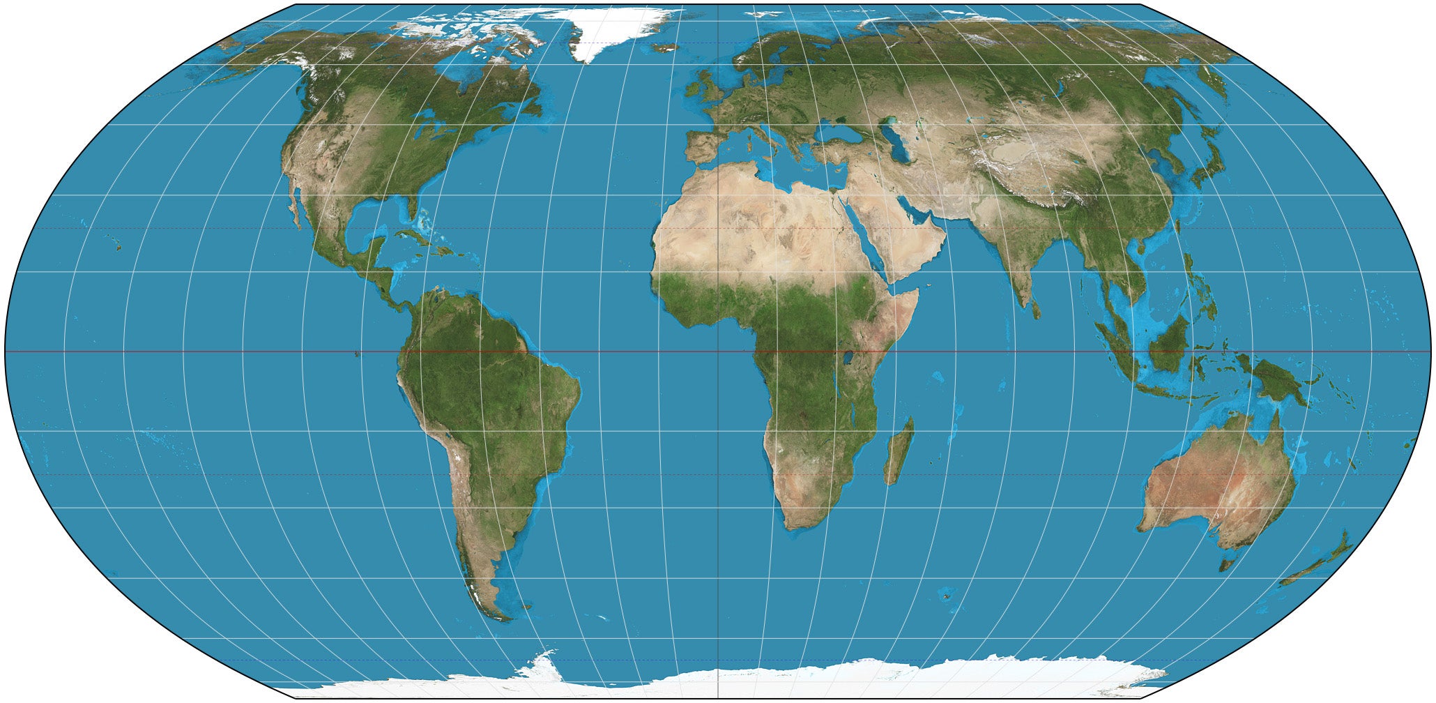 An Equal Earth map projection which more accurately reflects the true size of Africa.