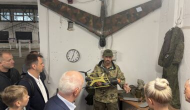 Latvian citizens training with drones amid tensions with Russia