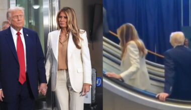 VIDEO | Donald ja Melania Trumpi eskalaatorile astudes jäi see kinni. Valge Maja kahtlustab, et see peatati meelega