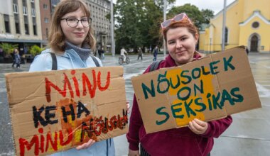 FOTOD ⟩ «Esimene vajalik samm». Tallinnas koguneti nõusolekuseaduse vastuvõtmise toetamiseks