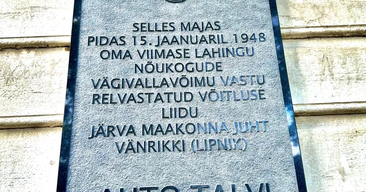 Täna on vastupanuvõitluse päev - Järva Teataja