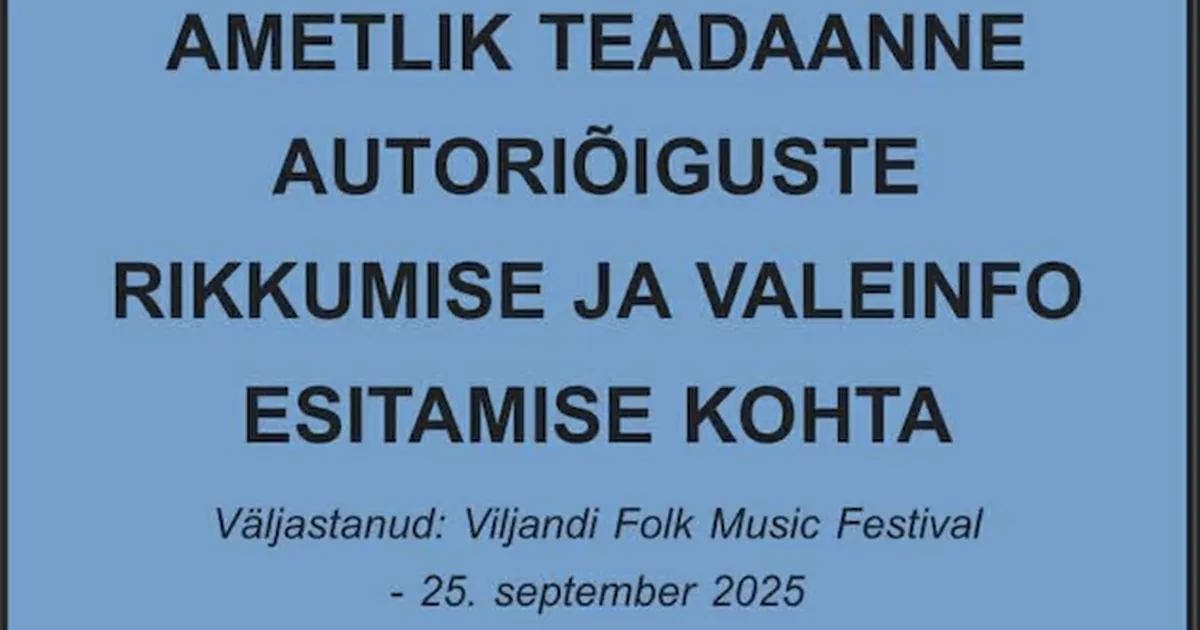 Petturid on sihikule võtnud pärimusmuusika festivali
