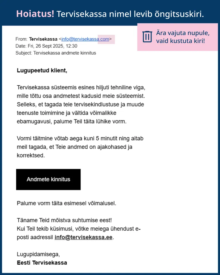Selline võib väljanäha õngitsuskiri.