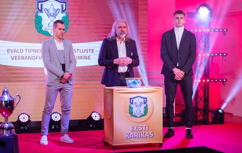 Veerandfinaalide loosimine 2022. aastal. Foto: Liisi Troska / jalgpall.ee