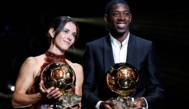 Aitana Bonmati ja Ousmane Dembele, maailma parimad. Foto: Scanpix / Franck Fife / AFP