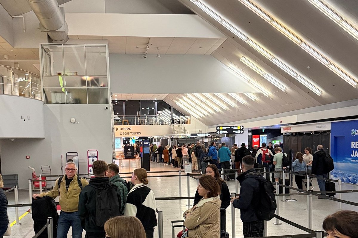 Laupäeva varahommikul venis Tallinna lennujaama turvakontrolli järjekord tavapärasest pikemaks