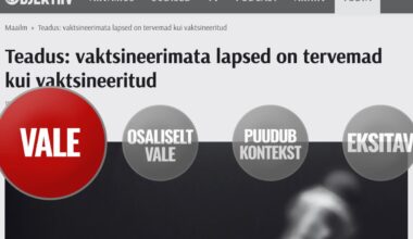 FAKTIKONTROLL | Kas vaktsineerimata lapsed on tervemad kui vaktsineeritud? Ei, vastav uuring on ekslik
