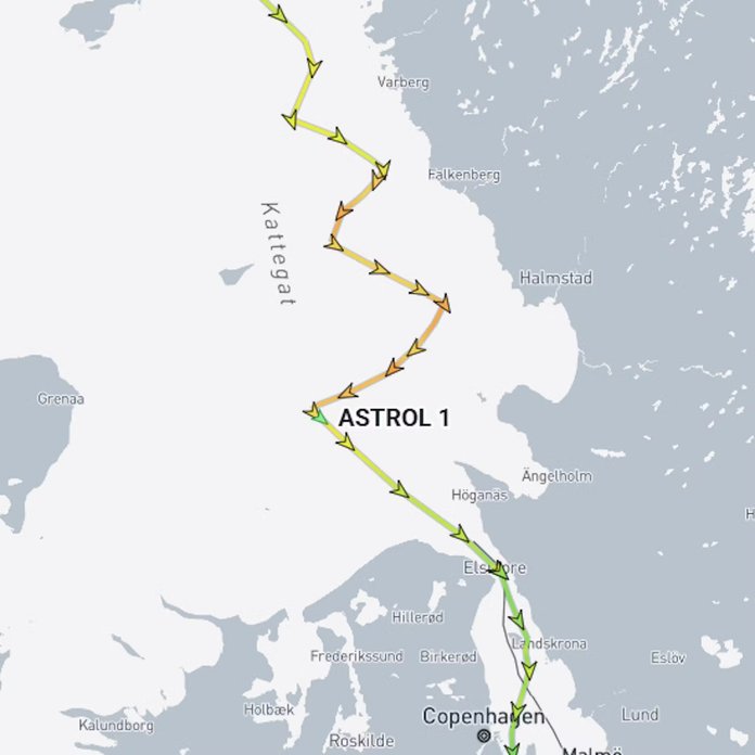 Venemaa laev tegi Kattegati väinas veidraid mustreid