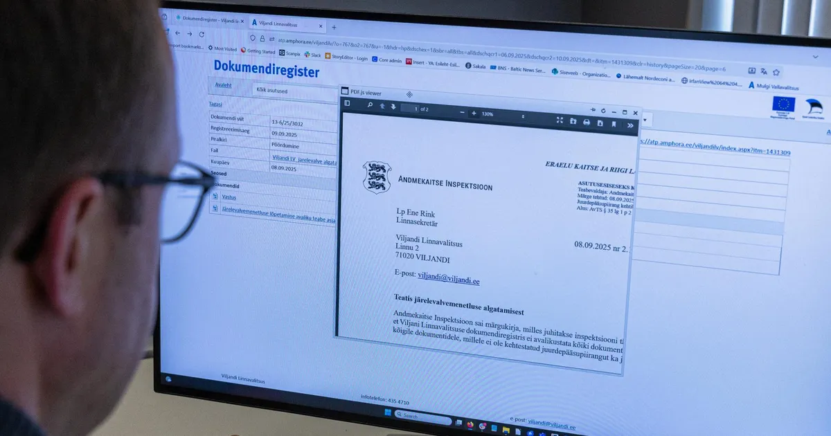 Segadus dokumentidega tõi Viljandi raekotta järelevalvemenetluse