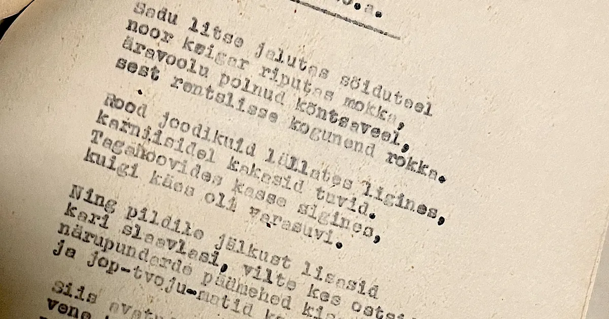 «... ja pildile jälkust lisasid, kari slaavlasi, vilte kes ostsid» Kalju Lepik 105