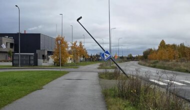 Lasnamäel vajusid tänavavalgustuspostid viltu, sekkuma pidid päästjad