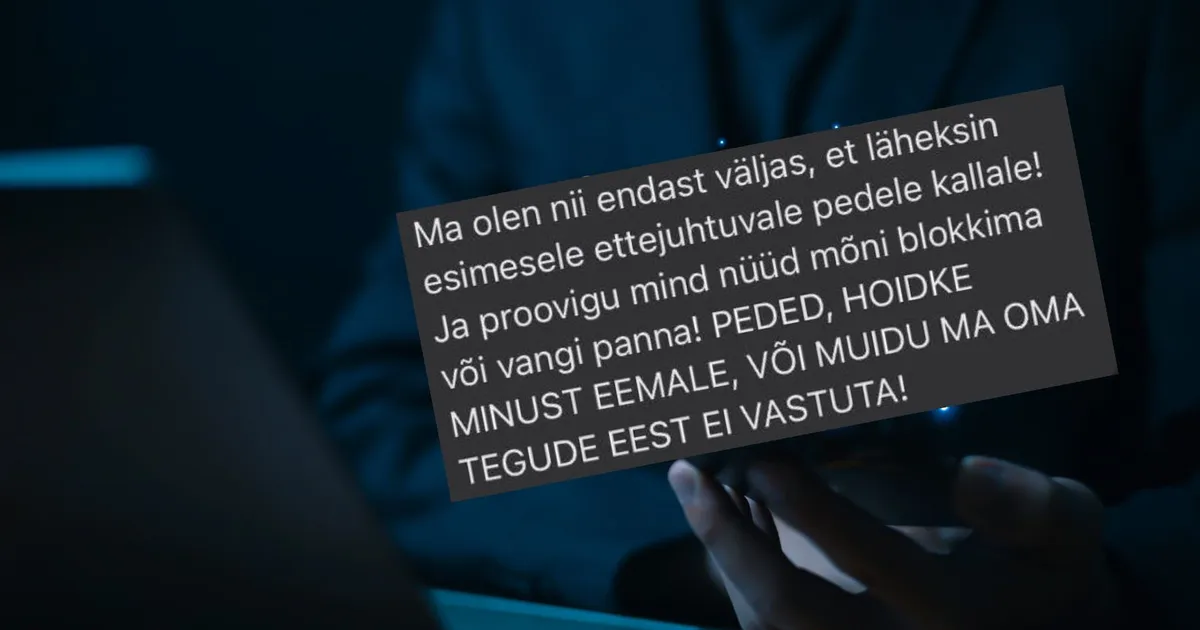 «Esimesele ettejuhtuvale pedele kallale.» Valimistel kandideeriv proua ei vaevu vihast postitust kommenteerima