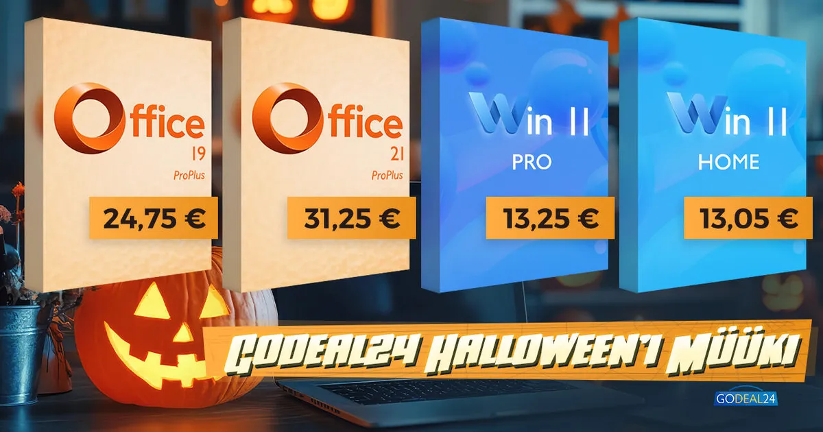 Uuenda oma arvuti eluaegse MS Office 2021 ja Windows 11 litsentsiga vaid 13 € eest sellel Halloweeni allahindlusel!