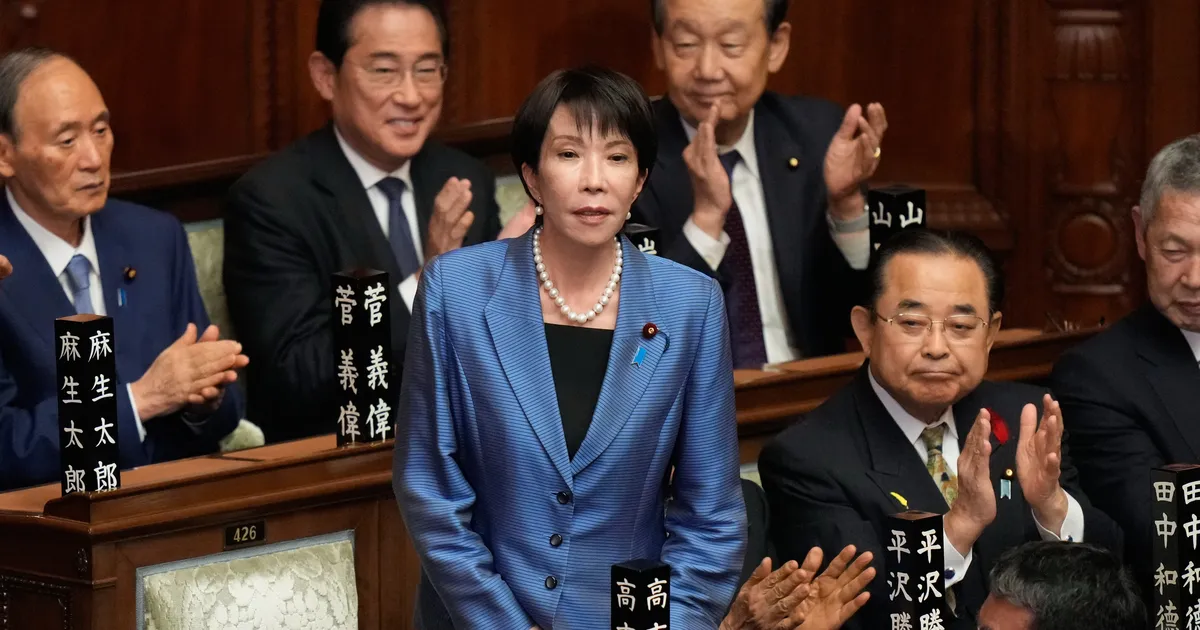 Jaapan sai Sanae Takaichi näol ajaloo esimese naispeaministri
