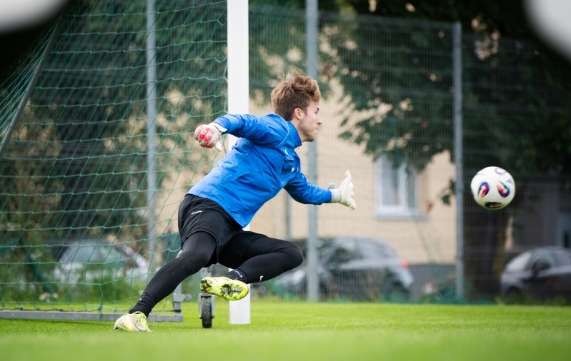 Karl Andre Vallner koondise treeningul. Foto: Liisi Troska / jalgpall.ee