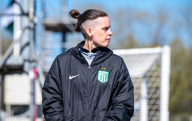 Flora naiskonna peatreener Ljubov Maksimova. Foto: Liisi Troska / jalgpall.ee