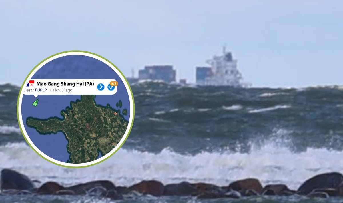 Konteinerilaev Hiiumaa läheduses
