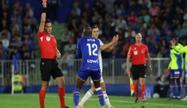 Alla minuti väljakul olnud Getafe vahetusmees lõi Viniciust käega näkku ja Mbappe karistas kiirelt