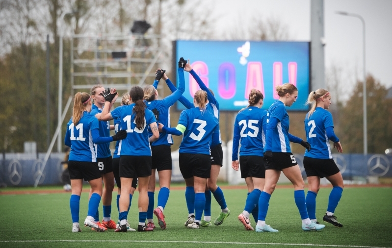 Eesti naiste koondis peab novembris selle aasta viimase mängu. Foto: Liisi Troska / jalgpall.ee