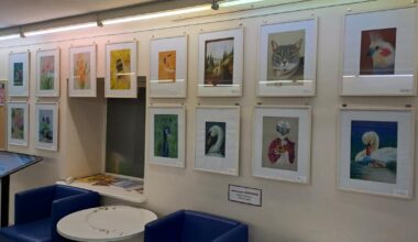 Tallinna Kopli huvikooli õpilaste kunstinäitus Liivalaia raamatukogus