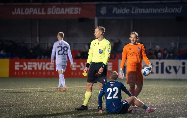 Sander Soo eemaldamine. Foto: Liisi Troska / jalgpall.ee