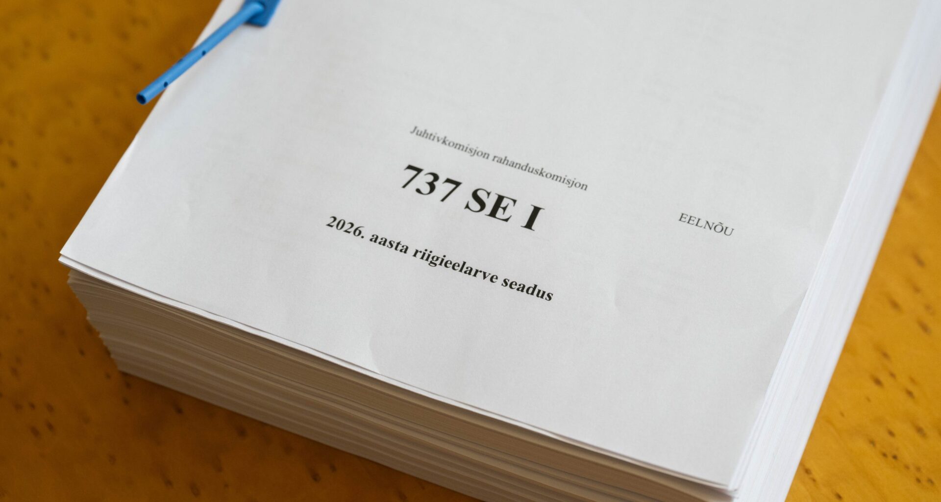Erikomisjonis on teemaks riigi eelarvestrateegia ja 2026 eelarve