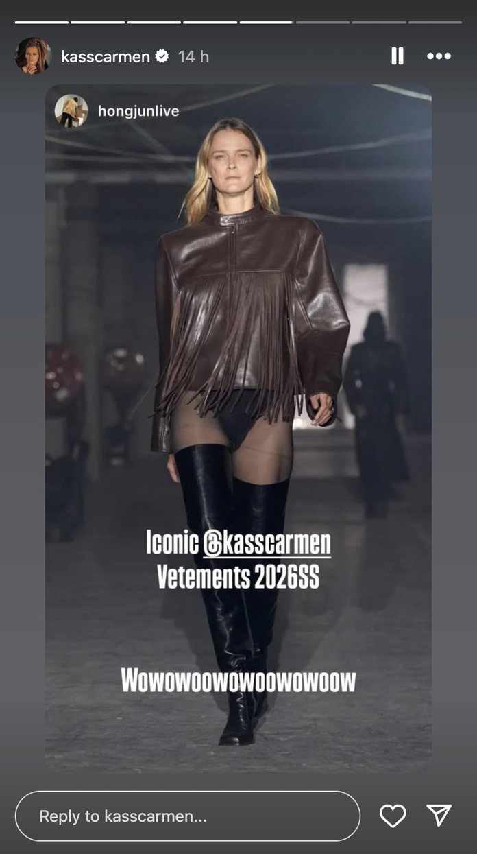 Carmen Kass Paris Fashion Weekil