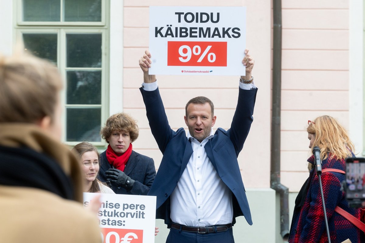 FOTOD | Sotsiaaldemokraadid avaldasid meelt kõrgete toiduhindade vastu