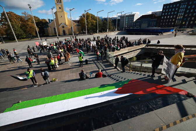 Fotod: Tallinnas toimus Palestiina rahvast toetav meeleavaldus | Eesti