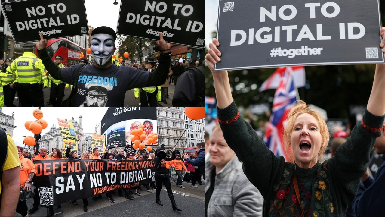 Tuhanded inimesed ütlesid Londonis marssides digitaalsetele isikutunnistustele "Ei!"