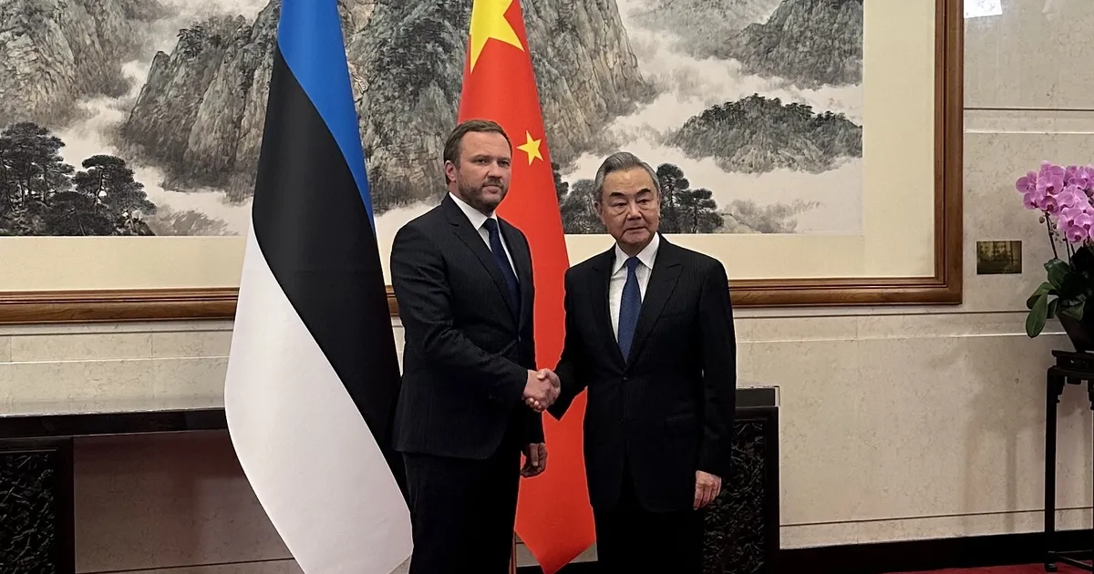 olen väljendanud soovi, et Hiina välisminister tuleks ka Eestisse