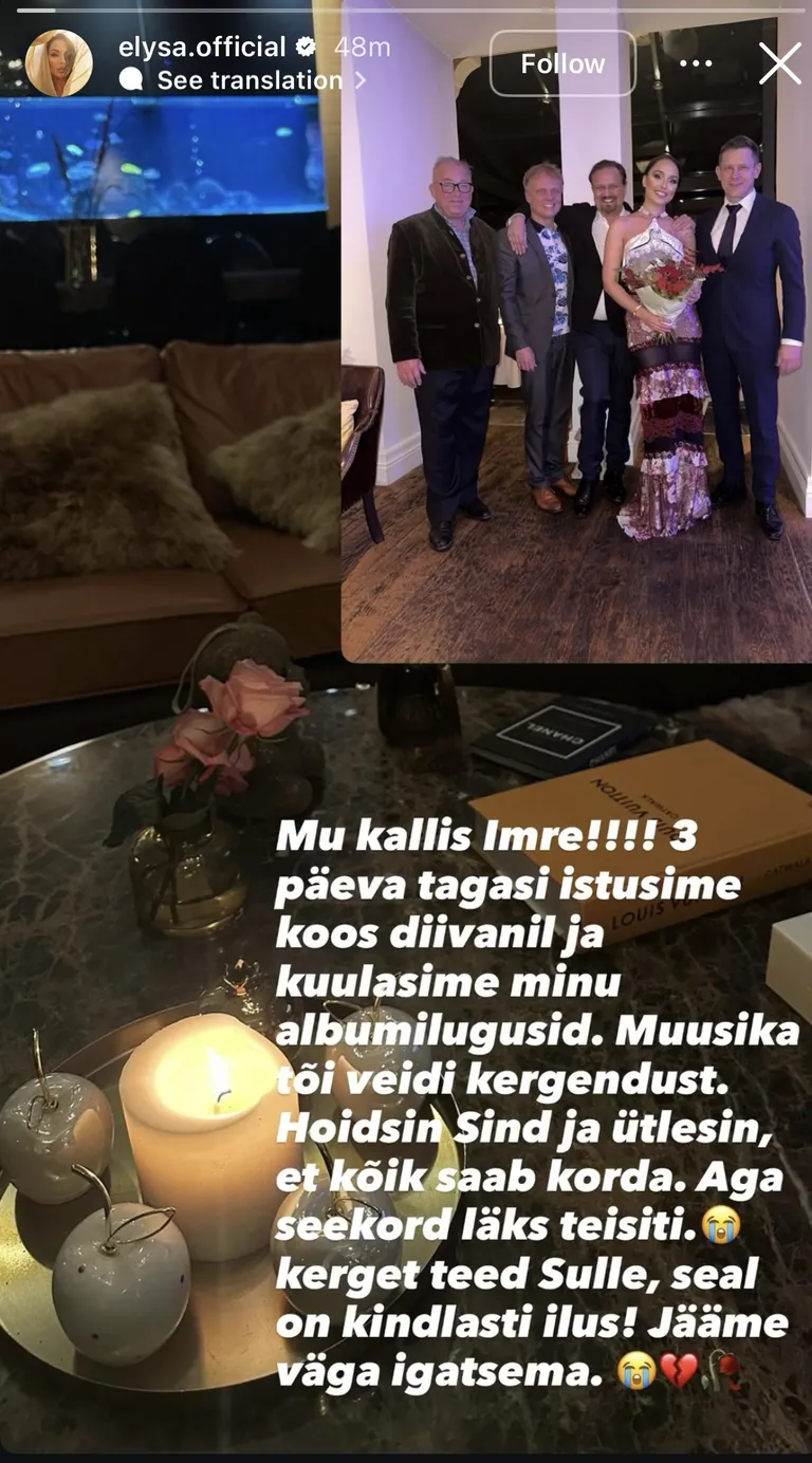 Kuvatõmmis Instagramist.