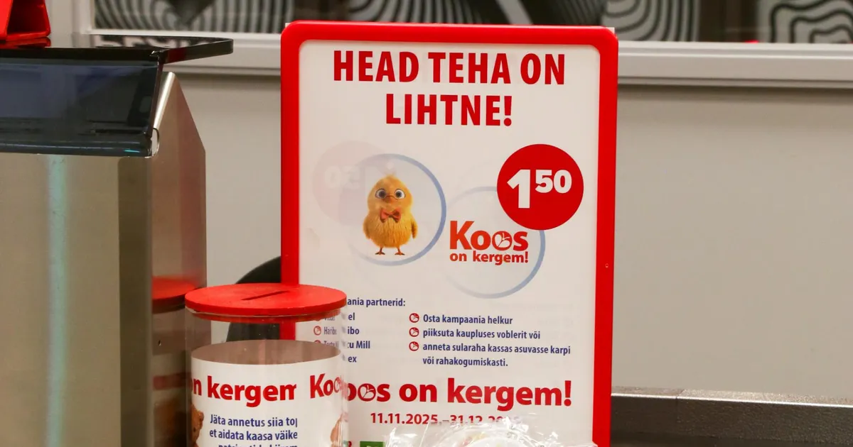 Kauplusekett kogub taas annetusi laste tervise heaks